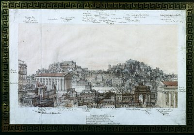 The Reconstruction of Ancient Rome at the Time of the Antonines, c.1819 by Charles Robert Cockerell